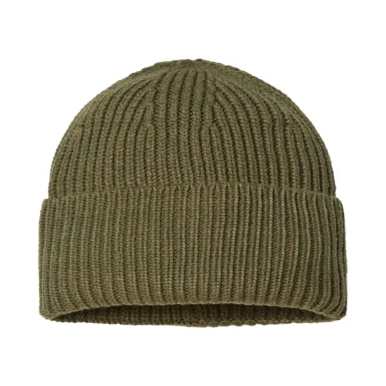 Atlantis Headwear&reg; Sustainable Chunky Rib Cuffed Beanie Mustard yellow {6}