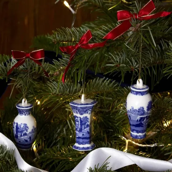 Spode Blue Italian Mini Urn Ornaments, Set of 3 | 2.8&rdquo; x 2&rdquo; x 1.5&rdquo; {2}