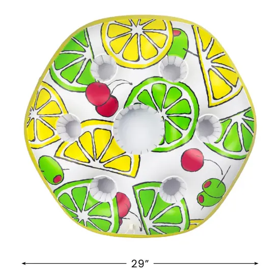 Pool Central Inflatable Lemon and Lime Swimming Pool Refreshment Float - 29&rdquo; Green {7}
