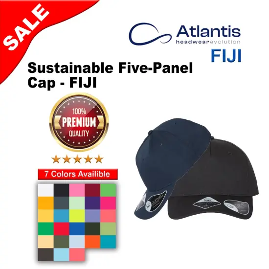 Atlantis Headwear&reg; Sustainable Five-Panel Cap Black {2}