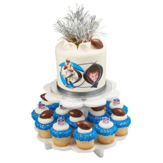 NFL Brown Football with Shield Cupcake Rings set of 12 {5}