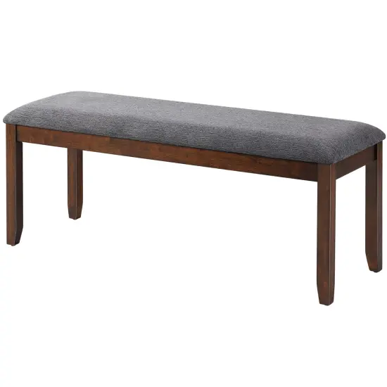 Versatile Upholstered Entryway Footstool Bench with Sturdy Wooden Legs {4}