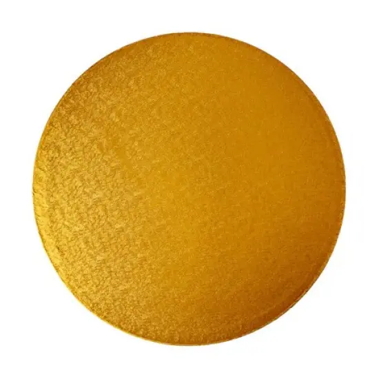18" Round Gold Foil Cake Board Drum {2}