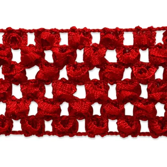 20 yards of 1 3/4" Crochet Stretch Trim | 20 yard cut Red {1}