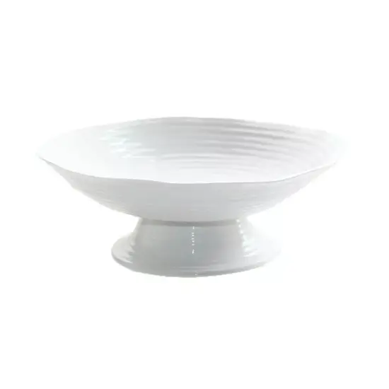 Portmeirion Sophie Conran White Porcelain Footed Comport, 9 Inch, Serving Dish {3}