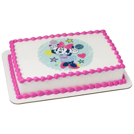 Minnie Mouse Sweet and Cute Edible Cake Image PhotoCake&reg; {1}