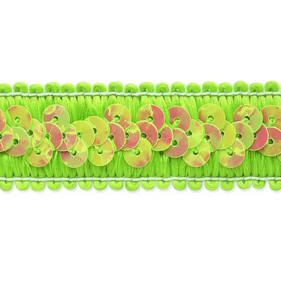 20 yards of Darcey Sequin Stretch Trim | 20 yard cut Lime {1}
