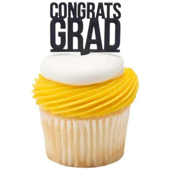 Graduation Icon Congrats Grad Cupcake Cake Pics - set of 12 {1}