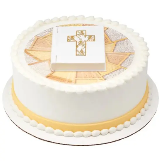 Religious Bible and Cross Pendant Cake Kit {4}