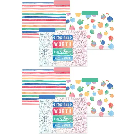 Watercolor File Folders, 12 Per Pack, 2 Packs {1}