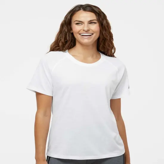 Adidas&reg; Women's Blended Crew Neck Short Sleeve T-Shirt Medium grey heather {6}