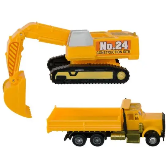 Construction Dig excavator and dump truck Cake Decorating Kit {2}