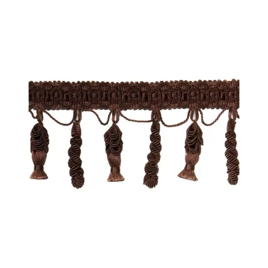 10 yards of Spiral Tassel Fringe Trim | 10 yard cut Chocolate {1}