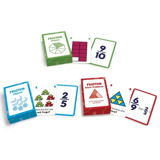 Fraction Flashcards, 3 Sets Per Pack, 3 Packs {4}