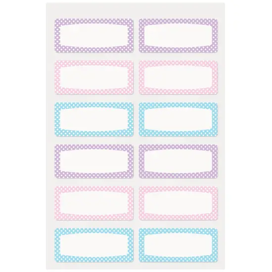 Avery No-Iron Fabric Name Labels, Soft Pastels Preprinted Designs, Handwrite-Only, 2-Pack, 48 Preprinted Labels (22282) {2}
