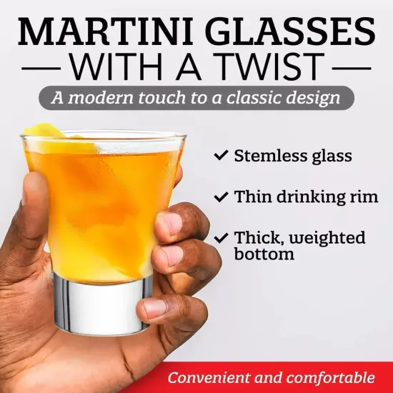 Bormioli Rocco 6-Pack YPSILON Cocktail Glasses set - 8.5 Ounce {2}