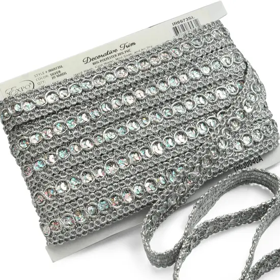 20 yards of Trish Sequin Metallic Braid Trim | 20 yard cut Purple {4}