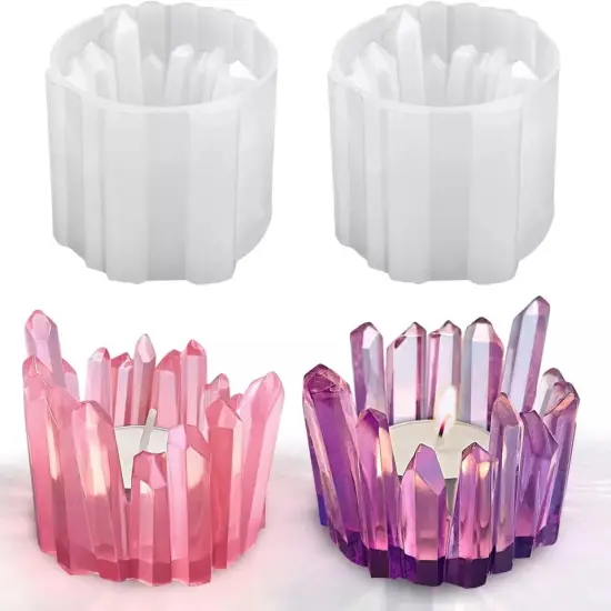 2 Pcs Crystal Silicone Mold Candle Holder {1}
