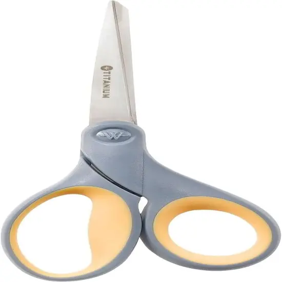 Titanium Bonded Scissors with Soft Handles, 7" Straight, Single (13526) {4}