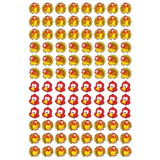 Turkey Time superShapes Stickers, 800 Per Pack, 6 Packs {3}