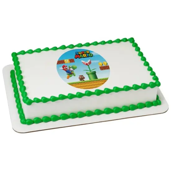 Super Mario Mushroom Kingdom Edible Cake Image PhotoCake {2}