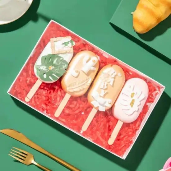 9" x 2" x 1" Transparent Clear lid White Bakery Boxes with Window Pastry Boxes for Strawberries, Cookies and Desserts {3}