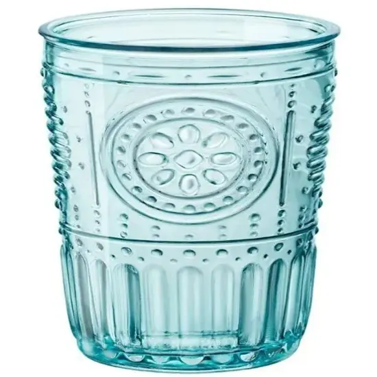 Bormioli Rocco Romantic Cooler Drinking Glass Set of 4, 16 oz - Light Blue {4}