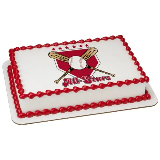 Baseball All-Stars Edible Cake Topper Image 1/4 sheet {1}