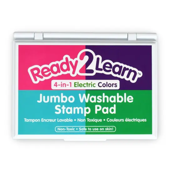 Jumbo Washable Stamp Pad - 4-in-1 Electric Colors - Pack of 2 {2}