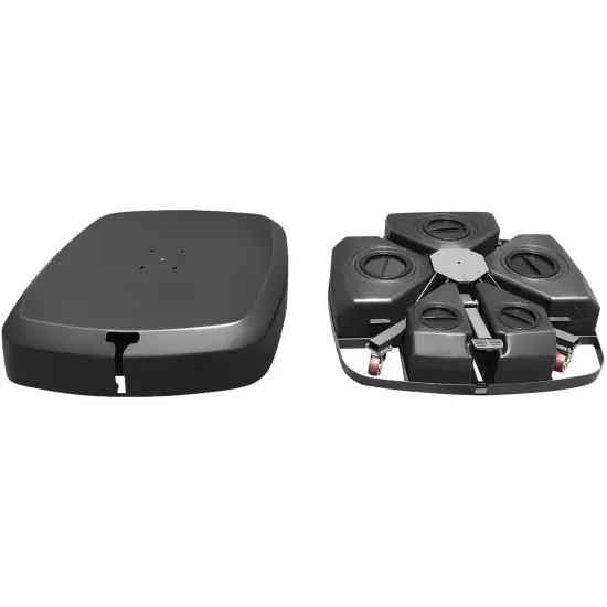 Patio Cantilever Offset Umbrella Base With Wheels For Garden Poolside Deck {1}