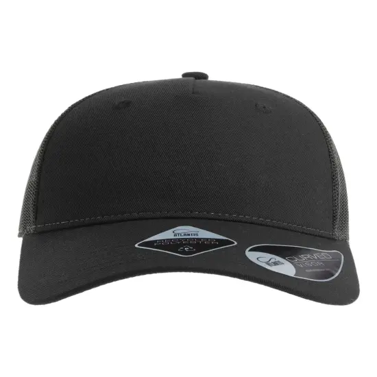 Atlantis Headwear&reg; Sustainable Five-Panel Trucker Cap Olive/ black {3}