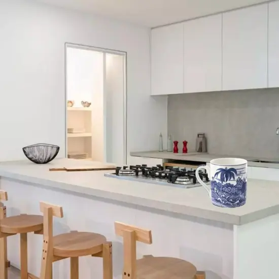 Spode Blue Room Indian Sporting 16 Ounces Fine Porcelain Mug - Blue/White {2}