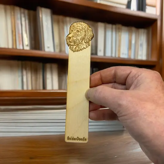 Bookmark - Goldendoodle - Birch wood {4}