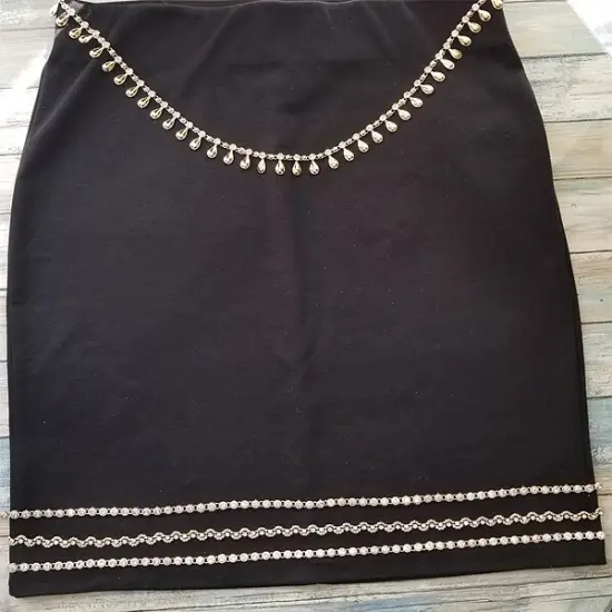 10 yards of Nina 3/4" Teardrop Rhinestone Trim | 10 yard cut White {4}