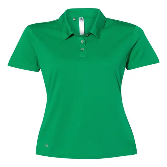 Adidas&reg; Women's Performance Collared Polo Green {1}