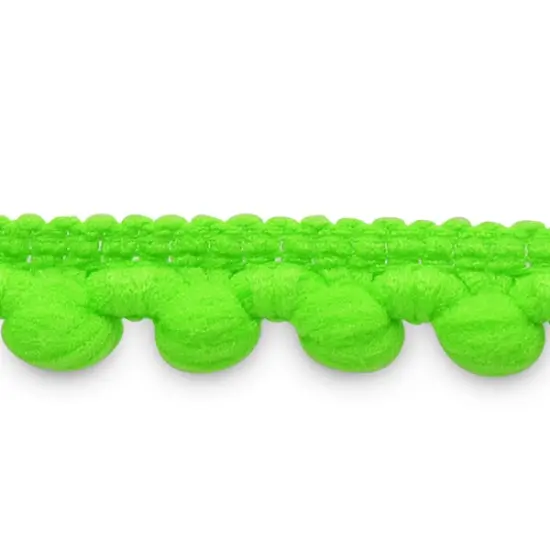 10 yards of Franky Pea Pod 3/8" Baby Pom Fringe Trim | 10 yard cut Neon Green {1}