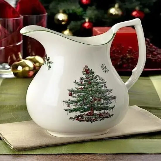 Spode Christmas Tree Pitcher | Festive Serving Pitcher for the Holidays 49 Ounce {4}