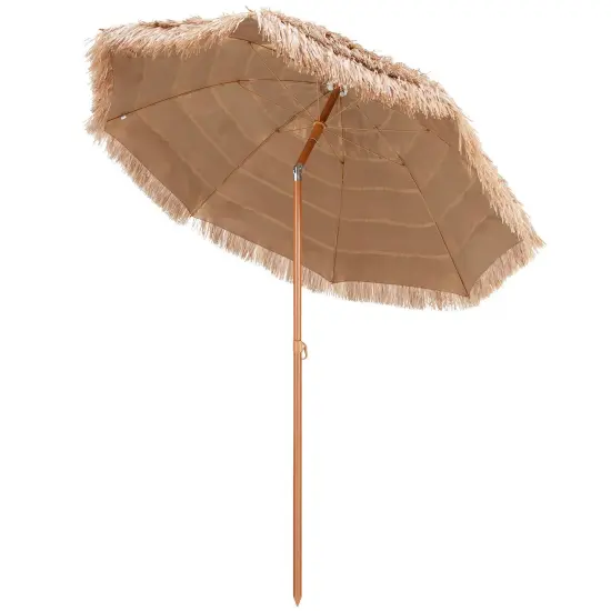 7.2 Feet Patio Thatched Tiki Umbrella Hawaiian Hula Beach Umbrella {3}