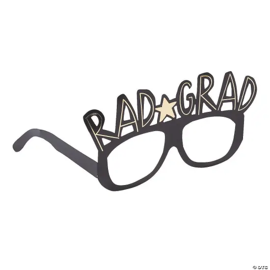 15 3/4" x 3 1/2" Rad Grad Black Cardstock Glasses 24 Pieces {2}