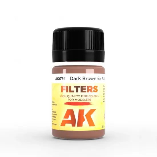 AK Interactive: Filter Dark Brown for NATO Vehicles (35ml Bottle) {1}