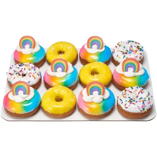 Rainbow Traditional Cupcake and Cake Rings 12 set {4}