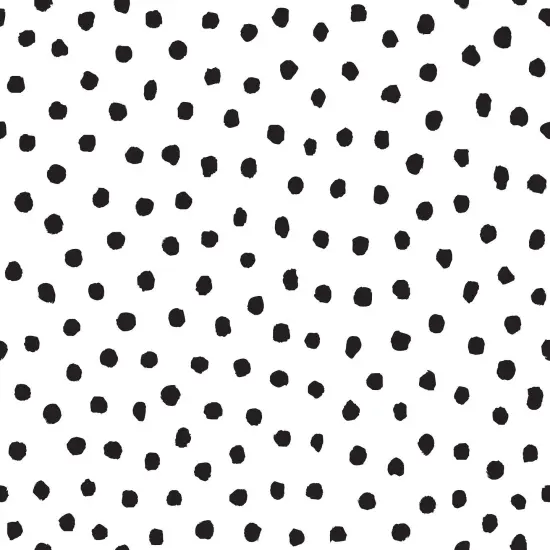 Peel and Stick Decorative Paper Roll, 17-1/2" x 10 ft, Black Painted Dots {2}