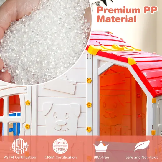 Cottage Kids Playhouse With Openable Windows And Working Door {6}