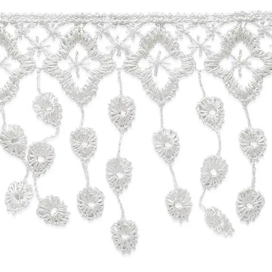 10 yards of Abigail Victorian Lace Fringe Trim | 10 yard cut White {1}