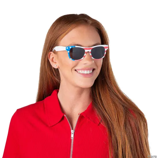 Adults Patriotic Flag Nomad Sunglasses - 12 Pc. {2}