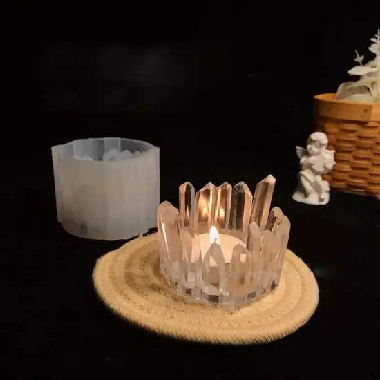 2 Pcs Crystal Silicone Mold Candle Holder {2}