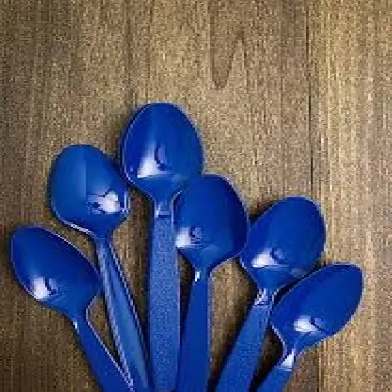 Bulk 50 Ct. Solid Color Plastic Spoons {2}