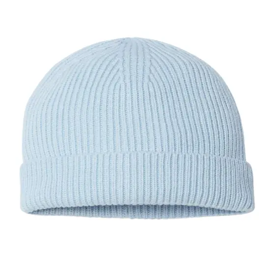 Atlantis Headwear&reg; Sustainable Fine Rib Cuffed Beanie Light grey melange {6}