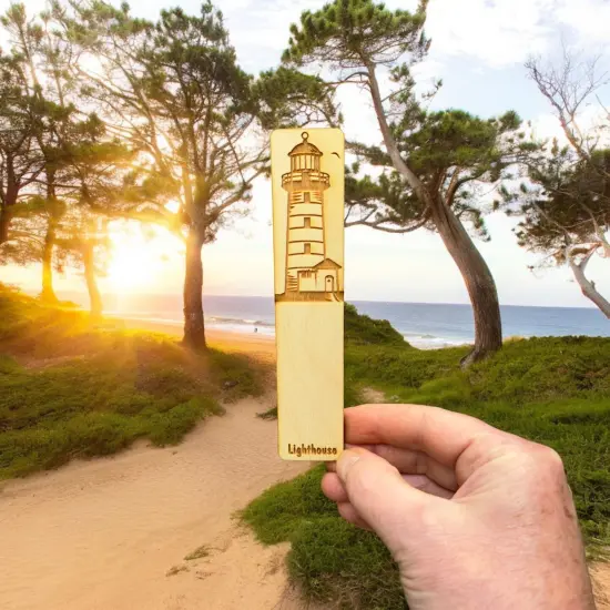 Bookmark - Lighthouse - Birch wood {4}