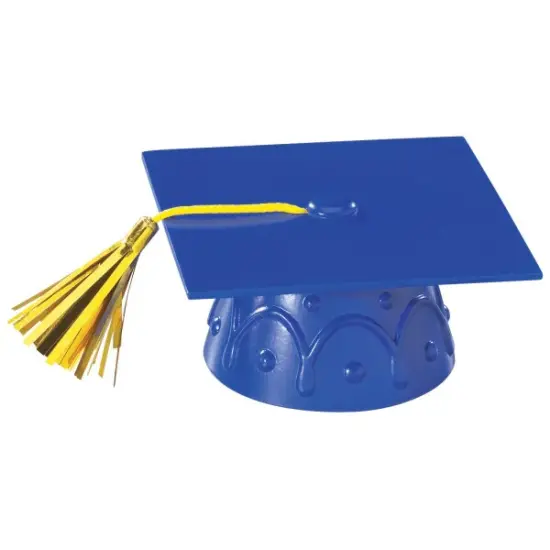 Graduation Blue Grad Cap with Tassels Layon Cake {2}